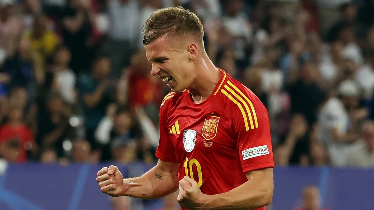 dani olmo injury el clasico - Dani Olmo celebrating for Spain at Euro 2024
